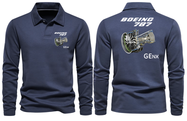 BOEING 787 LONG SLEEVE POLO